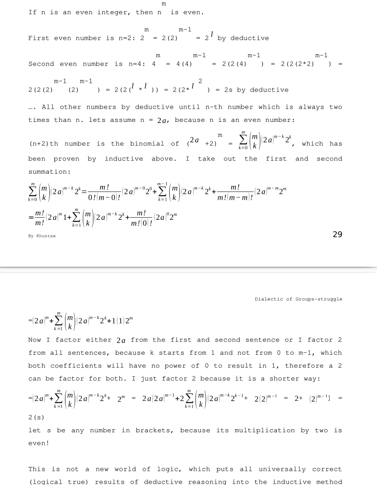 if n is even, then n^m is even